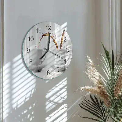Ronde glazen klok Kopjes koffie