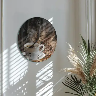 Ronde glazen klok Koffie
