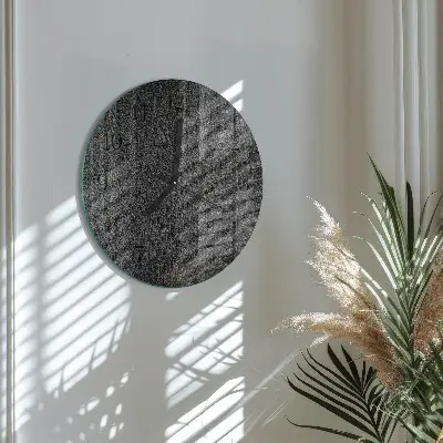 Klok glas met opdruk rond Hout