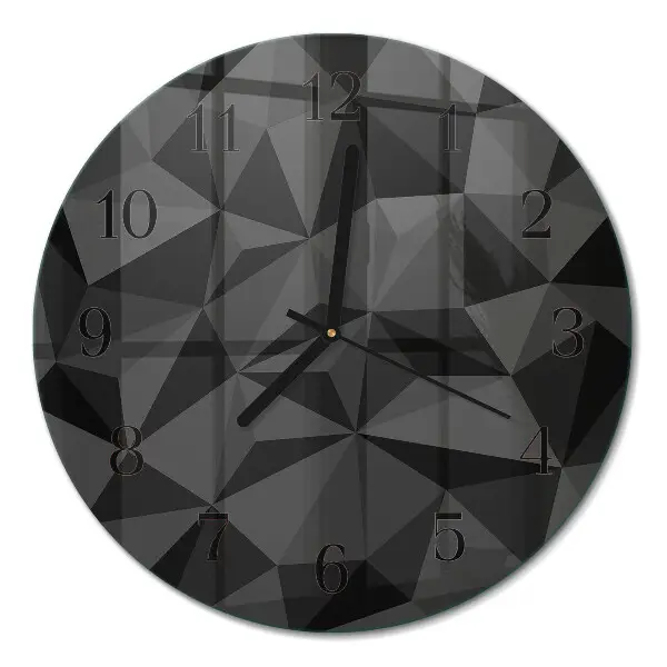 Ronde glazen klok 3d-patroon
