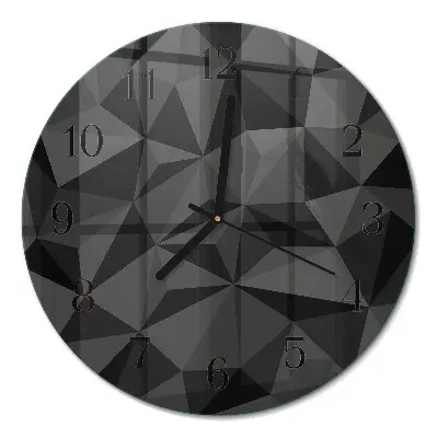 Ronde glazen klok 3d-patroon