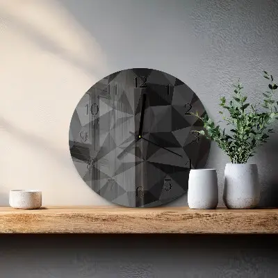 Ronde glazen klok 3d-patroon