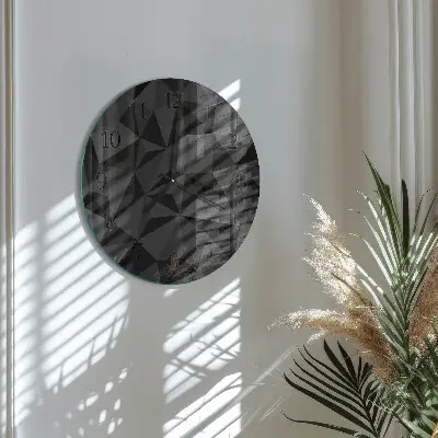 Ronde glazen klok 3d-patroon