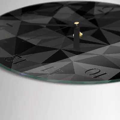 Ronde glazen klok 3d-patroon