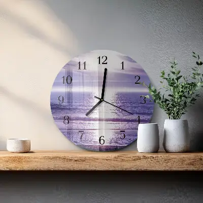Wandklok glas decoratie rond Zee