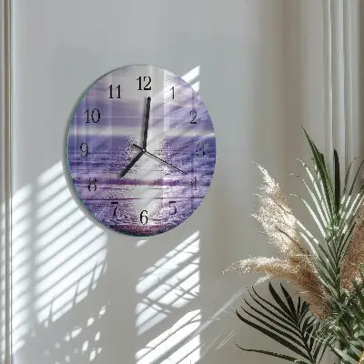 Wandklok glas decoratie rond Zee