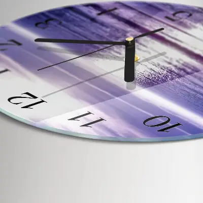 Wandklok glas decoratie rond Zee