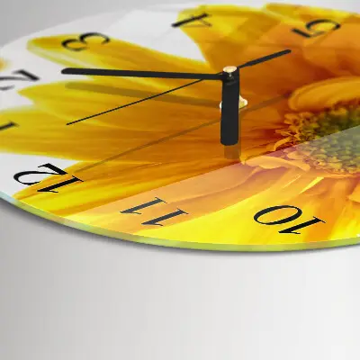 Ronde glazen klok Bloem