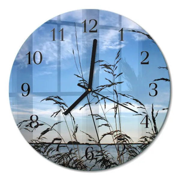Ronde glas klok Gras