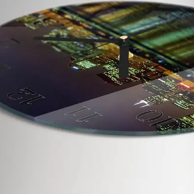 Wandklok glas decoratie rond Horizon