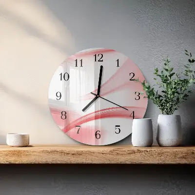 Wandklok glas decoratie rond Abstracte kunst