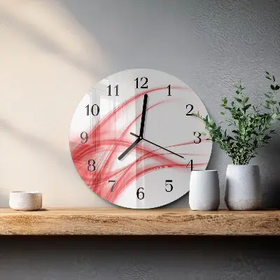 Ronde glazen klok Abstracte kunst