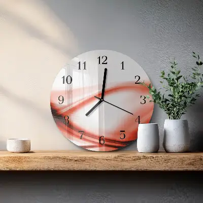 Ronde glas klok Abstracte lijnen