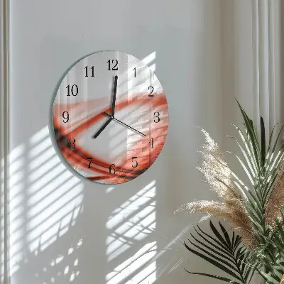 Ronde glas klok Abstracte lijnen