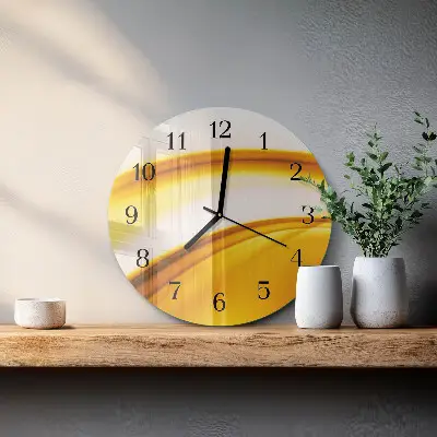 Klok glas met opdruk rond Abstracte kunst