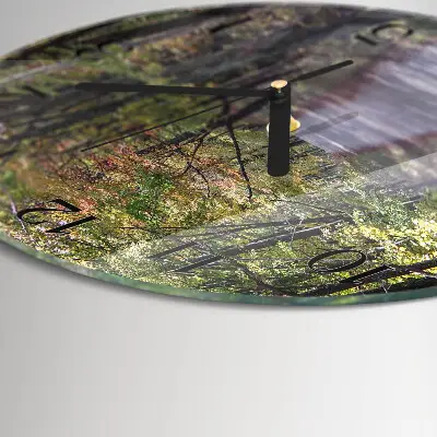 Klok glas met opdruk rond Bospad