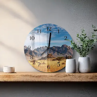 Klok glas met opdruk rond Bergen