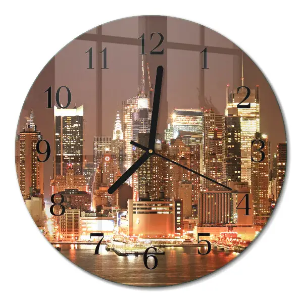 Ronde glas klok Horizon