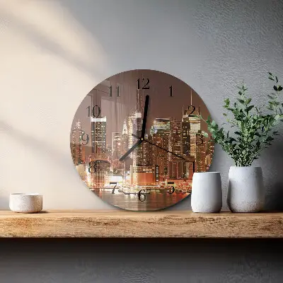 Ronde glas klok Horizon