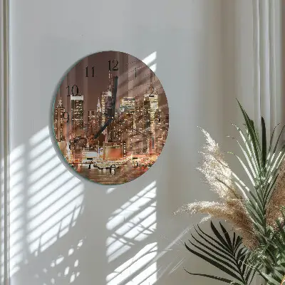 Ronde glas klok Horizon