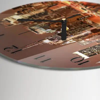 Ronde glas klok Horizon