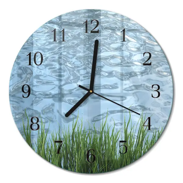 Klok glas met opdruk rond Graswater