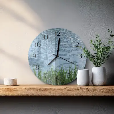Klok glas met opdruk rond Graswater