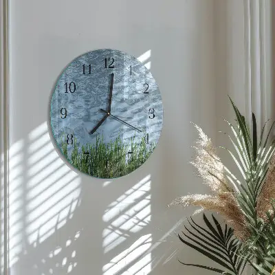 Klok glas met opdruk rond Graswater