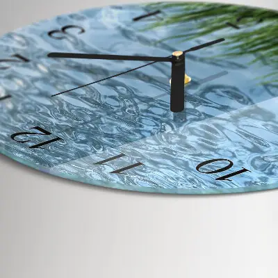 Klok glas met opdruk rond Graswater