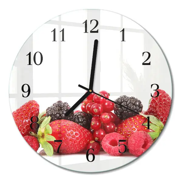 Ronde glazen klok Fruit
