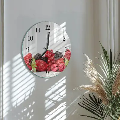 Ronde glazen klok Fruit