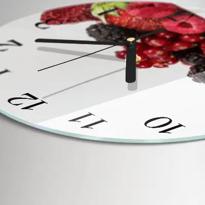 Ronde glazen klok Fruit
