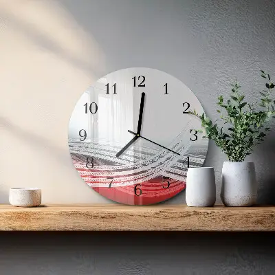 Wandklok glas decoratie rond Abstractie