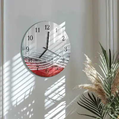 Wandklok glas decoratie rond Abstractie