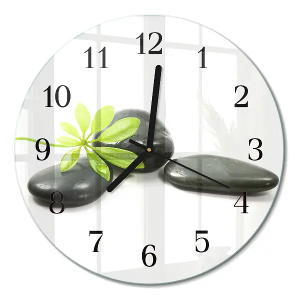 Ronde glas klok Stenen