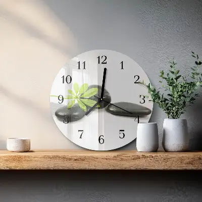 Ronde glas klok Stenen