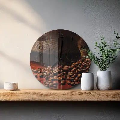 Ronde glazen klok Koffiebonen