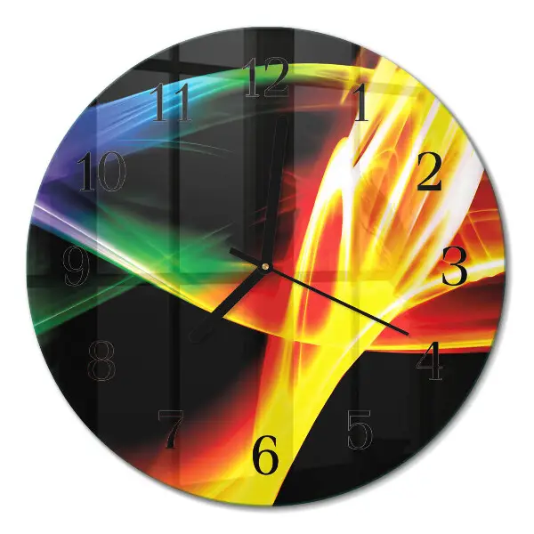 Klok glas met opdruk rond Abstractie