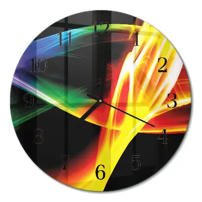 Klok glas met opdruk rond Abstractie