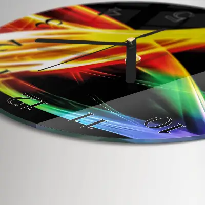 Klok glas met opdruk rond Abstractie