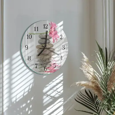 Klok glas met opdruk rond Stenen
