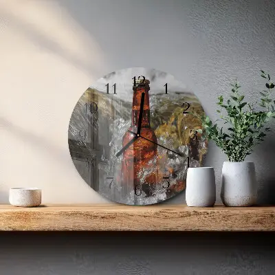 Ronde glazen klok Bier