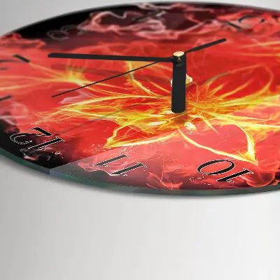 Klok glas met opdruk rond Vuurbloem