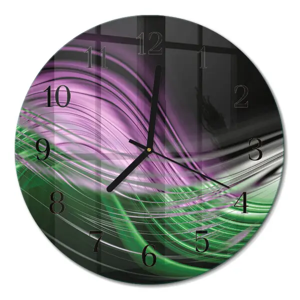 Ronde glas klok Abstracte kunst