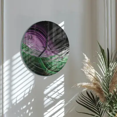 Ronde glas klok Abstracte kunst