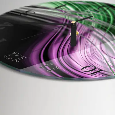 Ronde glas klok Abstracte kunst