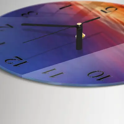 Klok glas met opdruk rond Veld