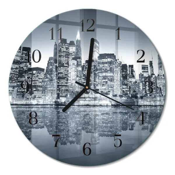 Wandklok glas decoratie rond Horizon