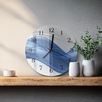 Ronde glas klok Abstracte lijnen