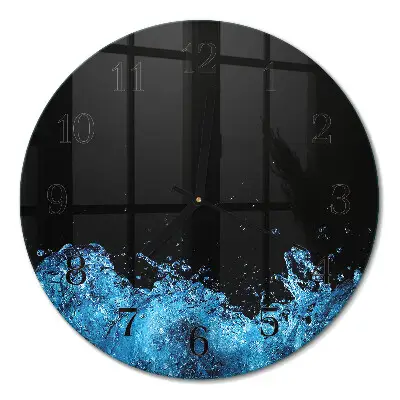 Klok glas met opdruk rond Water